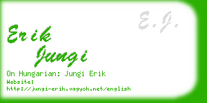 erik jungi business card